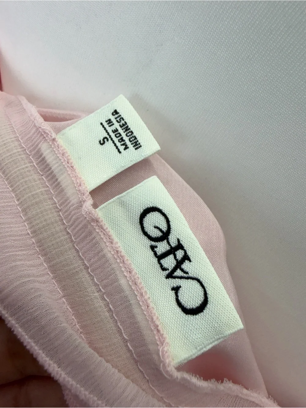 Cato Women's Pink Silky Mesh Trimmed Adjustable Strap Camisole Size Small
